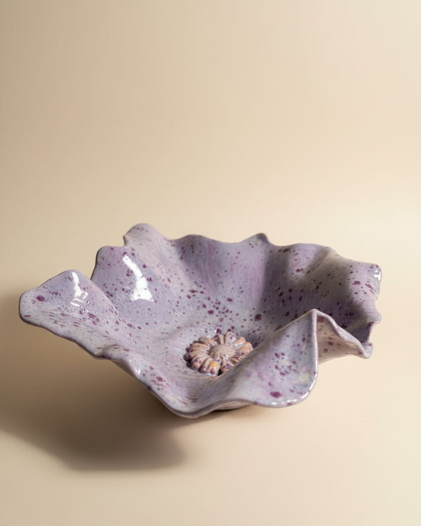 Centrotavola Fiore in Ceramica Artigianale – Pezzo Unico