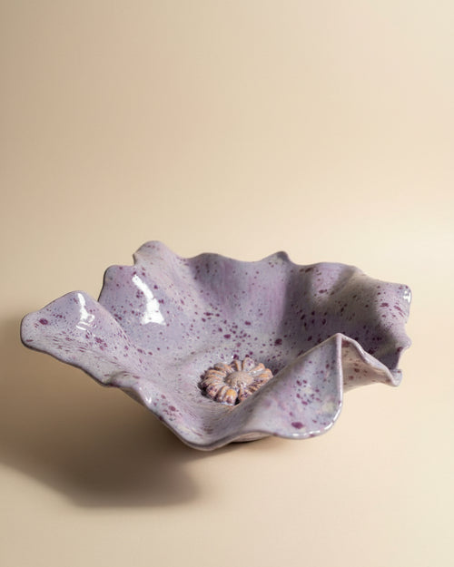 Centrotavola Fiore in Ceramica Artigianale – Pezzo Unico